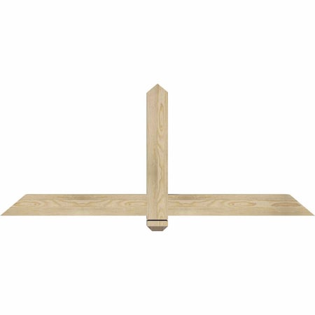 Ekena Millwork Eugene Rough Sawn Timber Gable Bracket, Douglas Fir, 60"W x 25"H x 4"D x 4"F, 10/12 Pitch GBW060X25X0404EUG00RDF